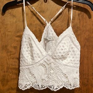 Abercrombie and fitch lace crop top